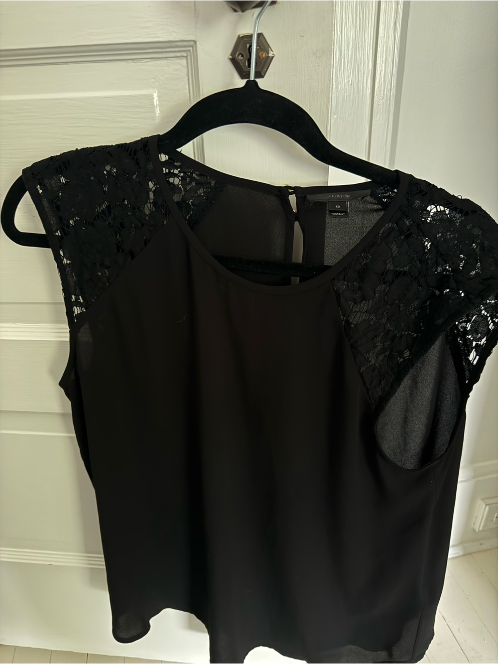 J. Crew Black Blouse Size 12